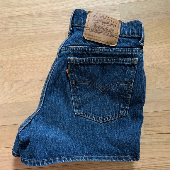 VINTAGE LEVI’S 941 Orange tab Denim Shorts - Picture 7 of 10